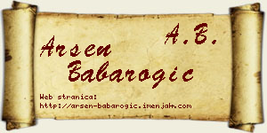 Arsen Babarogić vizit kartica